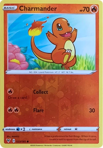 MCAP: Charmander - 023/185 (Reverse Cosmos Holo) (Reverse Holofoil)