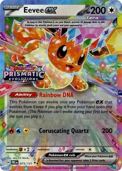 MCAP: Eevee ex - 075/131 (Prismatic Evolutions Stamp) (Holofoil)