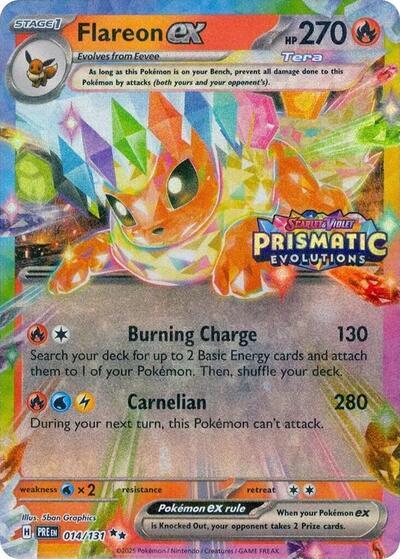 MCAP: Flareon ex - 014/131 (Prismatic Evolutions Stamp) (Holofoil)