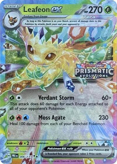 MCAP: Leafeon ex - 006/131 (Prismatic Evolutions Stamp) (Holofoil)