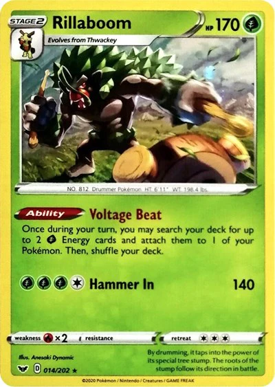 MCAP: Rillaboom - 014/202 (Cosmos Holo) (Holofoil)