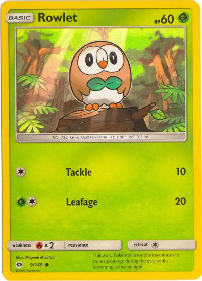 MCAP: Rowlet - 9/149 (Water Web Holo) (Holofoil)