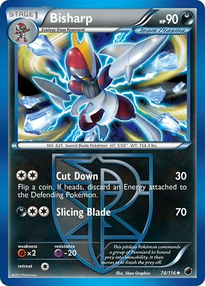 PLF: Bisharp (Team Plasma) (74) (Reverse Holofoil)