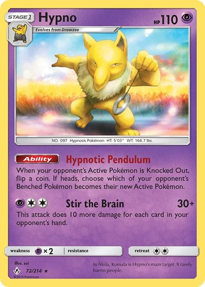 SM10: Hypno (Reverse Holofoil)