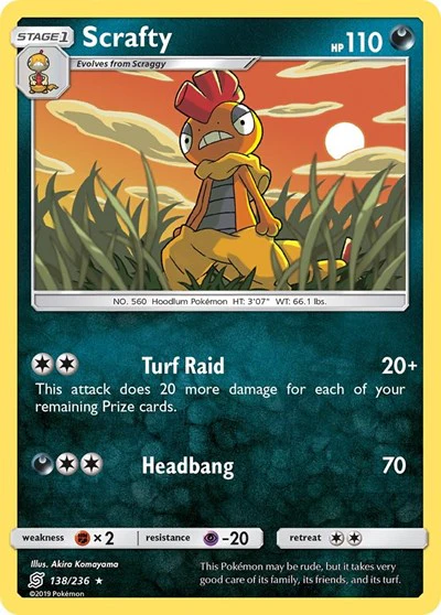 SM11: Scrafty (Reverse Holofoil)