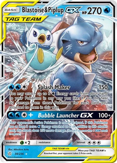 SM12: Blastoise & Piplup GX (Holofoil)