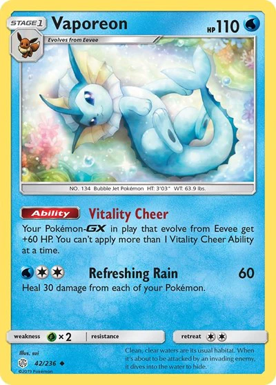 SM12: Vaporeon (Reverse Holofoil)