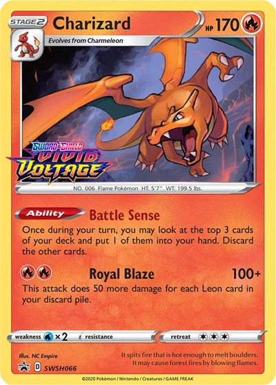 SWSD: Charizard - SWSH066 (Prerelease) (Holofoil)
