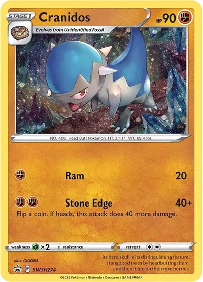 SWSD: Cranidos - SWSH274 (Holofoil)