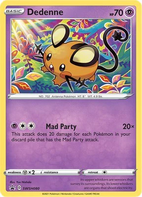 SWSD: Dedenne - SWSH080 (Holofoil)