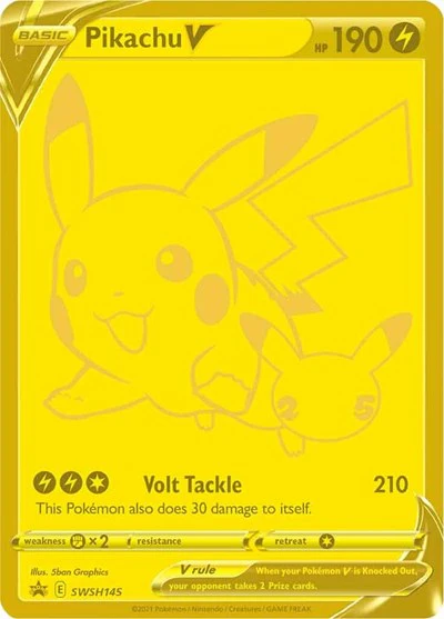 SWSD: Pikachu V - SWSH145 (Holofoil)