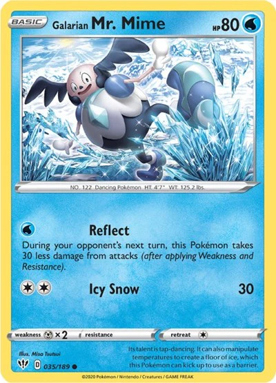 SWSH03: Galarian Mr. Mime (Reverse Holofoil)