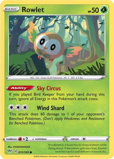SWSH03: Rowlet (Reverse Holofoil)